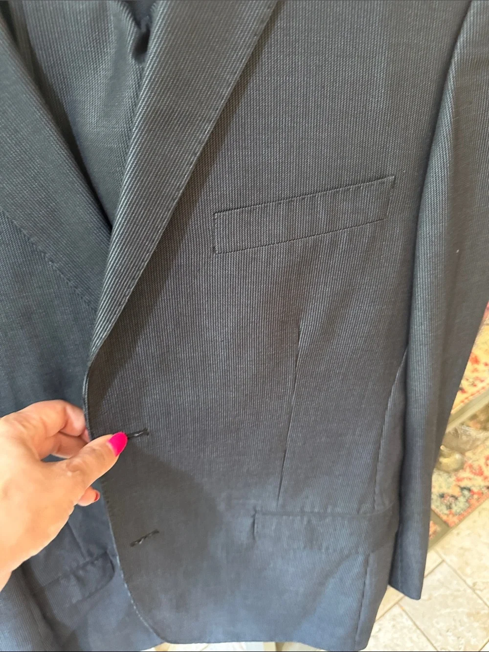 Tailored Navy Men's Suit Jacket